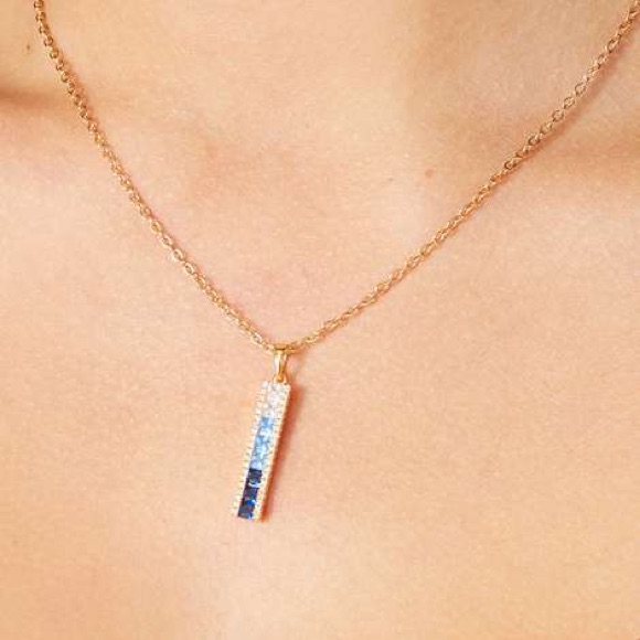 Vince Camuto Blue Ombre Cz Necklace